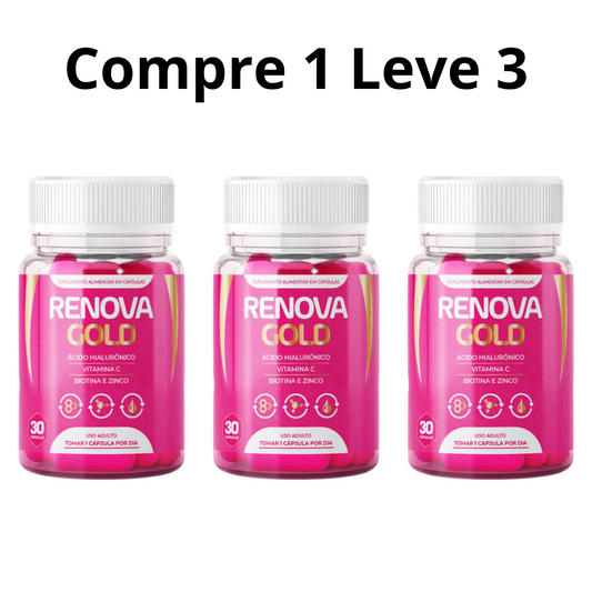 Promoção Compre 1 Leve 3 - Renova Gold 60 Cápsulas Original + Brinde