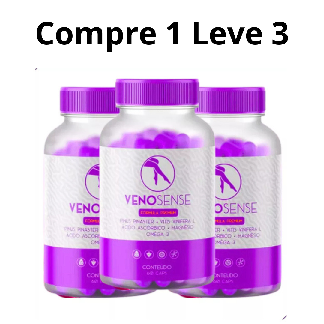 Promoção Compre 1 Leve 3 - Venosense 120 Cáps - Adeus Ás Varizes - Fórmula premium