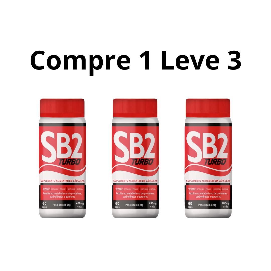 Compre 1 Leve 3 - SB2 Turbo 60 Cápsulas Original My Store Kit 3 Unidades 