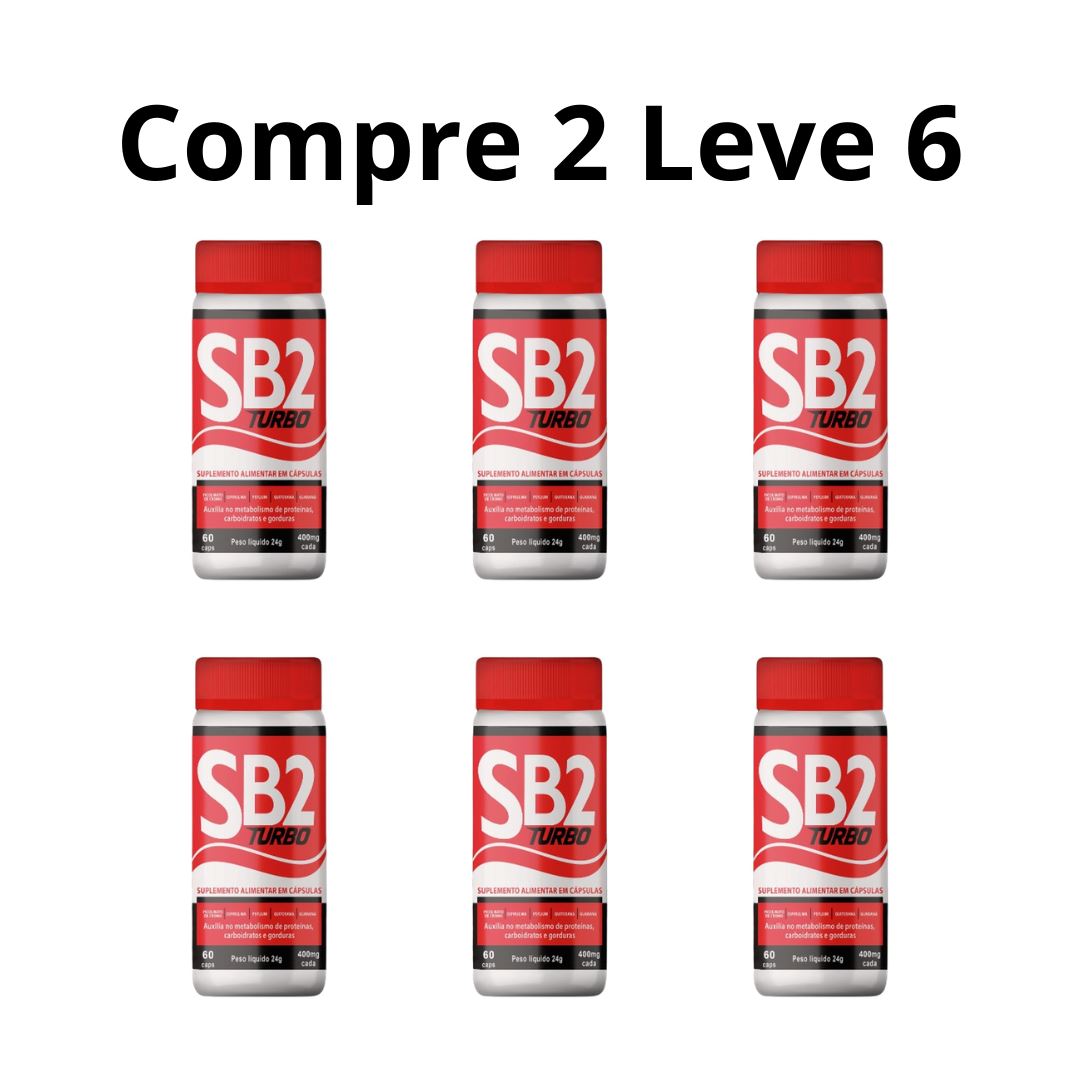 Compre 1 Leve 3 - SB2 Turbo 60 Cápsulas Original My Store Kit 6 Unidades 